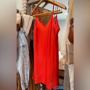 Ralph Lauren Orange Sheer Slip Dress Size 8